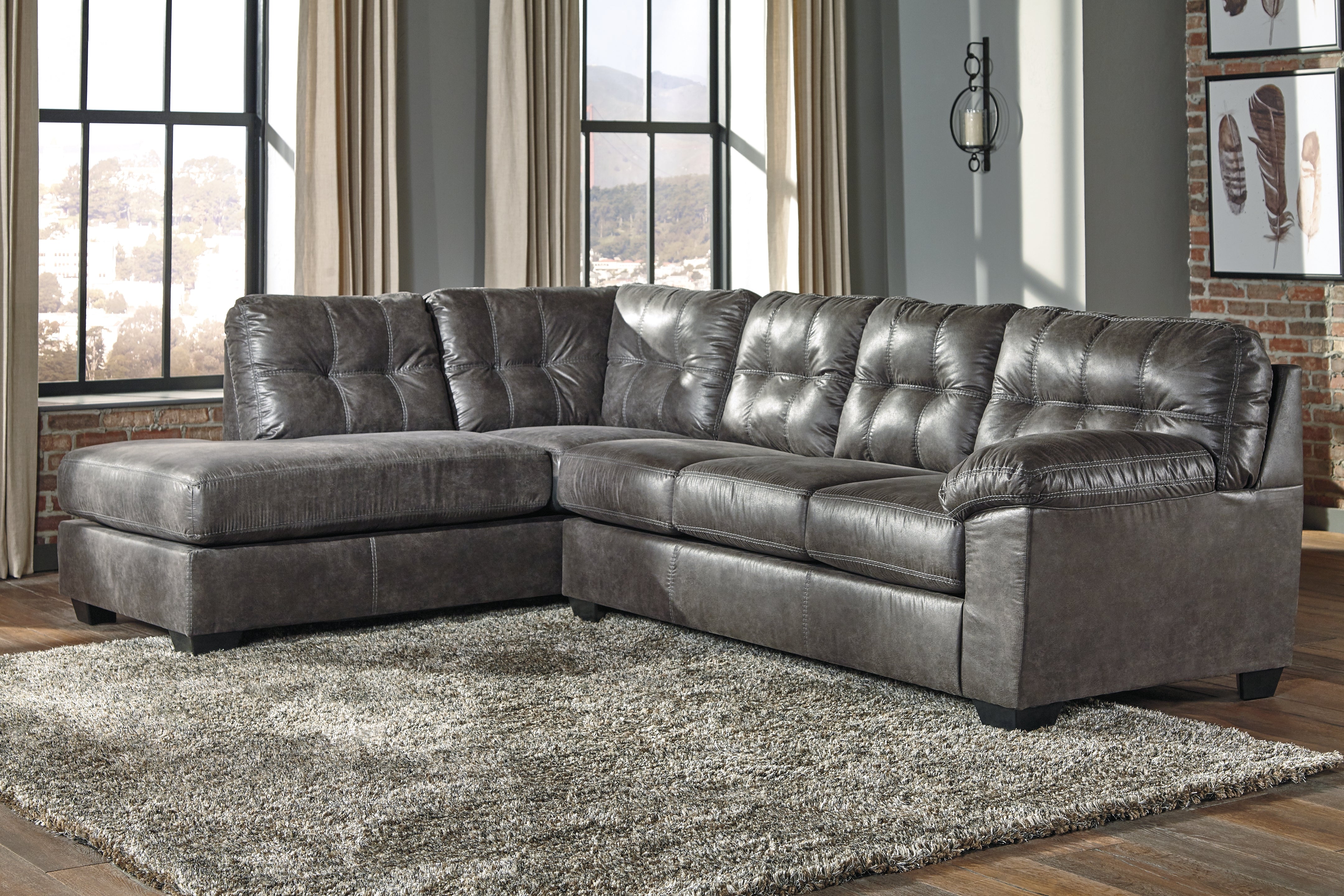 J&M Furniture - Ashley Furniture - Fallston 2-Piece Sectional with Chaise - RAF 2-Piece Sectional with Chaise - 17221S1
