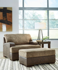 J&M Furniture - Ashley Furniture - Alesbury Oversized Chair and Ottoman - Oversized Chair and Ottoman - 18704U3