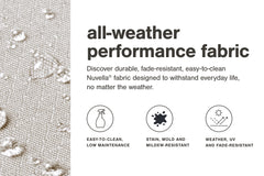 Elite Park Outdoor Loveseat, 2 Lounge Chairs and Coffee Table