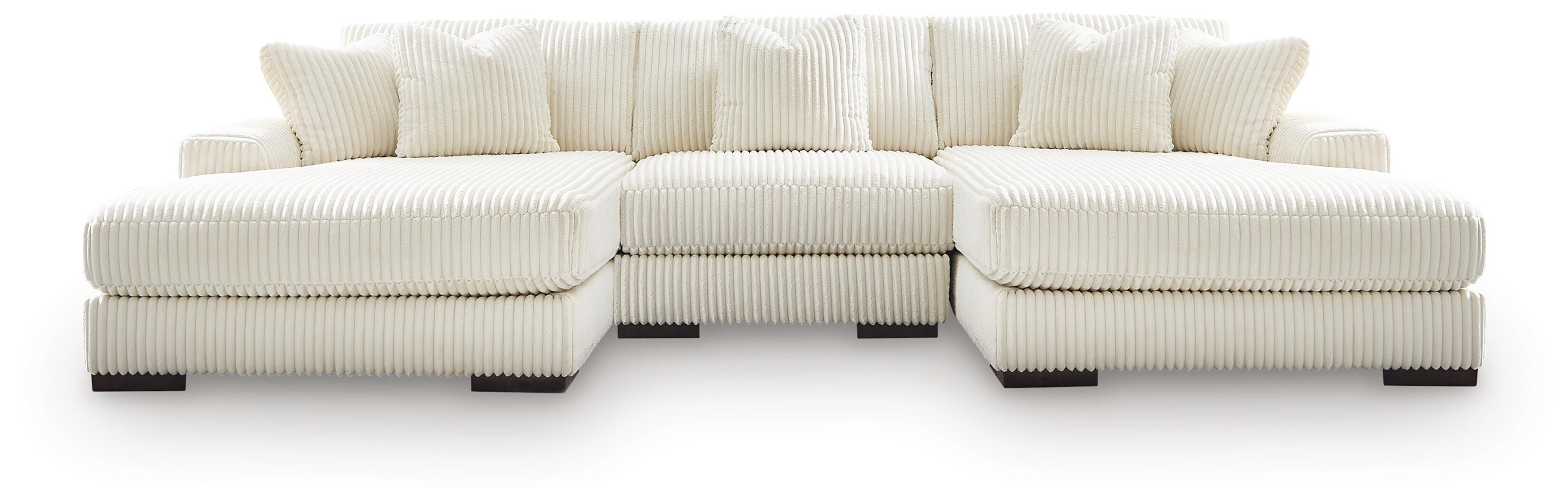 J&M Furniture - Ashley Furniture - Lindyn 3-Piece Sectional with Double Chaise - RAF 3-Piece Sectional with Double Chaise - 21104S18