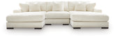 J&M Furniture - Ashley Furniture - Lindyn 3-Piece Sectional with Double Chaise - RAF 3-Piece Sectional with Double Chaise - 21104S18