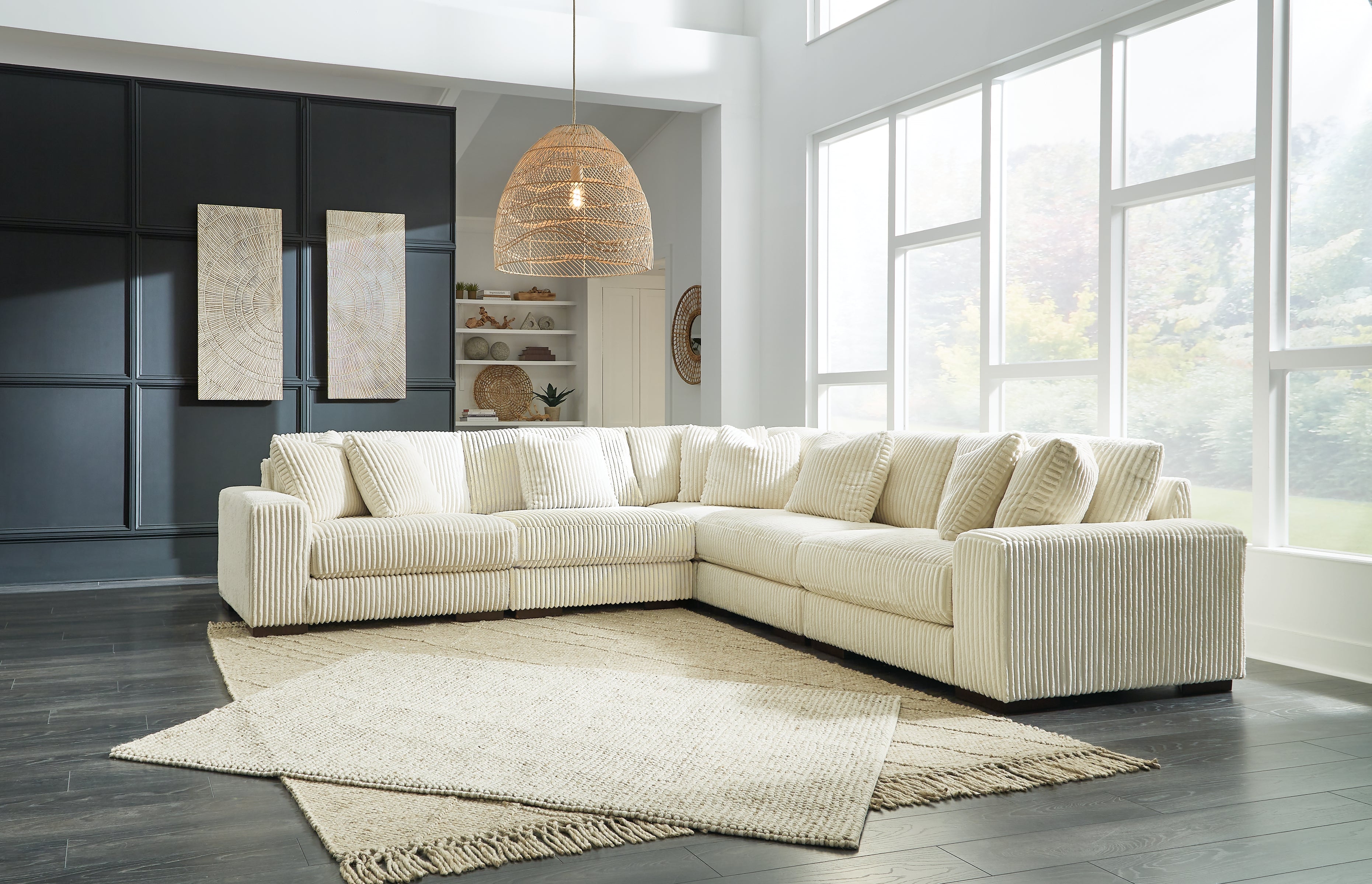 J&M Furniture - Ashley Furniture - Lindyn 5-Piece Sectional - RAF 5-Piece Sectional - 21104S5