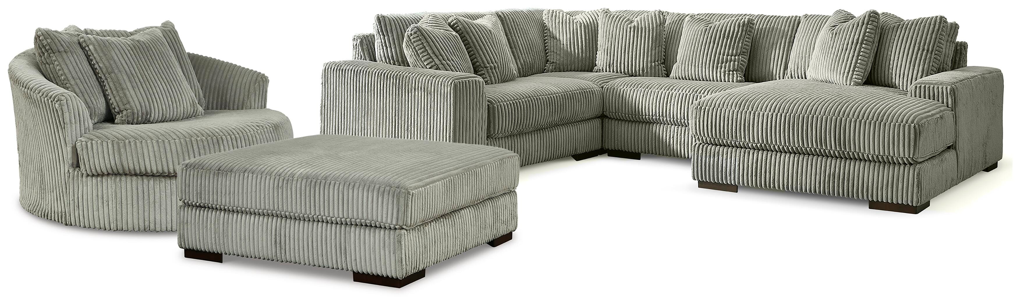 J&M Furniture - Ashley Furniture - Lindyn 4-Piece Sectional, Chair and Ottoman - 4-Piece Sectional, Chair and Ottoman - 21105U11