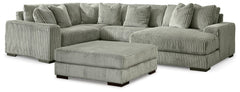 J&M Furniture - Ashley Furniture - Lindyn 4-Piece Sectional with Chaise and Oversized Accent Ottoman - 4-Piece Sectional with Chaise and Oversized Accent Ottoman - 21105U12