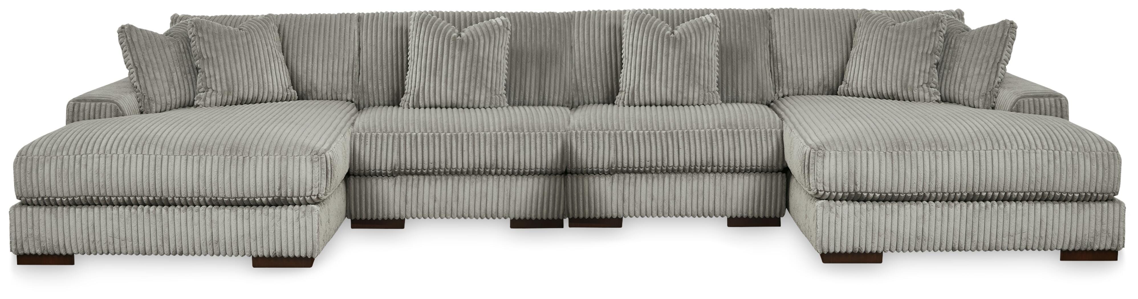 J&M Furniture - Ashley Furniture - Lindyn 4-Piece Sectional with Double Chaise - 4-Piece Sectional with Double Chaise - 21105S20