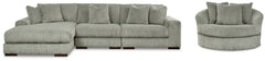 J&M Furniture - Ashley Furniture - Lindyn 3-Piece Sectional and Oversized Swivel Accent Chair - 3-Piece Sectional and Oversized Swivel Accent Chair - 21105U6