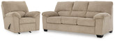 J&M Furniture - Ashley Furniture - SimpleJoy Sofa and Recliner - Sofa and Recliner - 24203U2