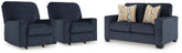 J&M Furniture - Ashley Furniture - Aviemore Loveseat and 2 Recliners - Loveseat and 2 Recliners - 24303U4