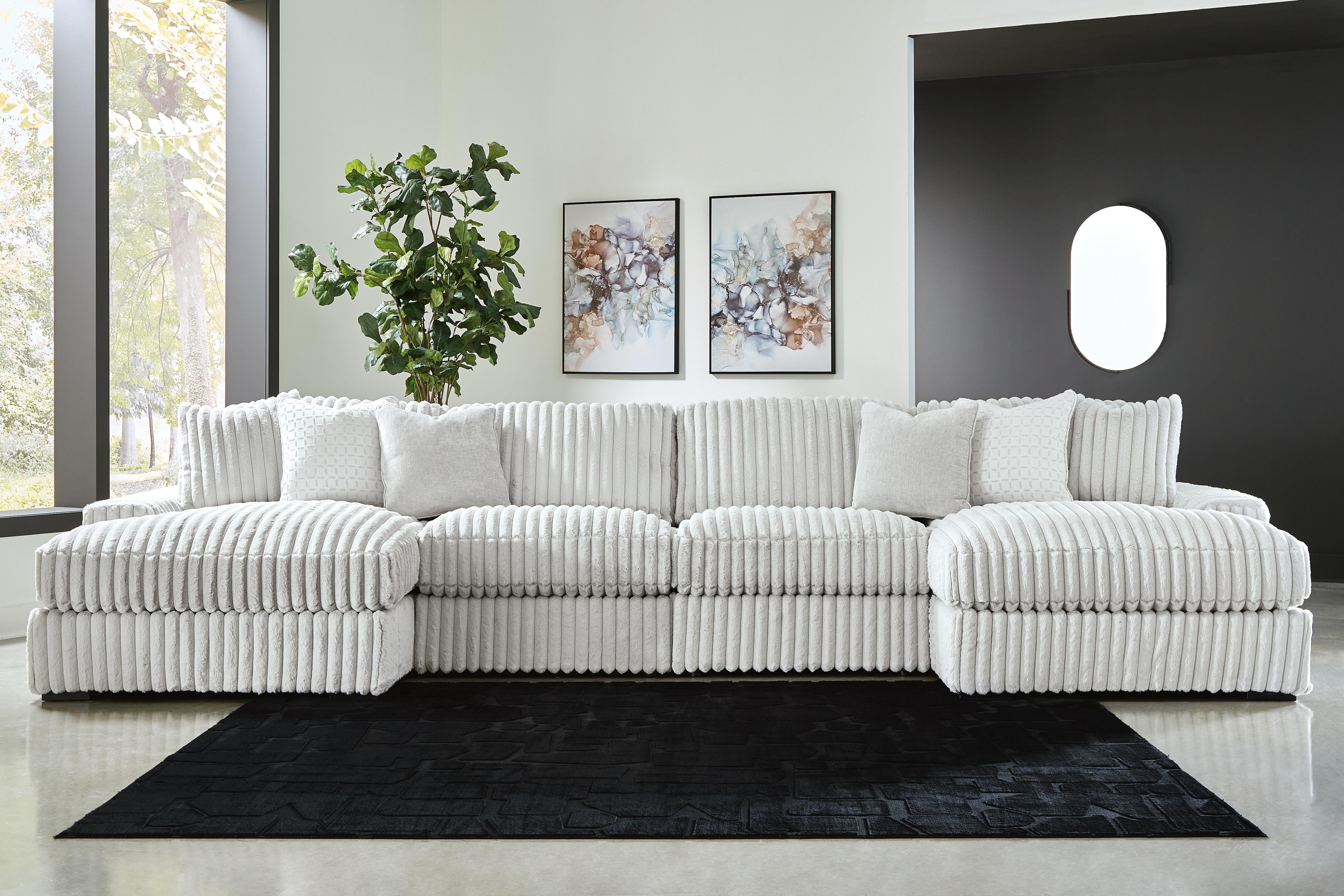 J&M Furniture - Ashley Furniture - Stupendous 4-Piece Sectional with Double Chaise - RAF 4-Piece Sectional with Double Chaise - 25903S5