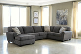 J&M Furniture - Ashley Furniture - Ambee 3-Piece Sectional with Chaise - RAF 3-Piece Sectional with Chaise - 28620S1