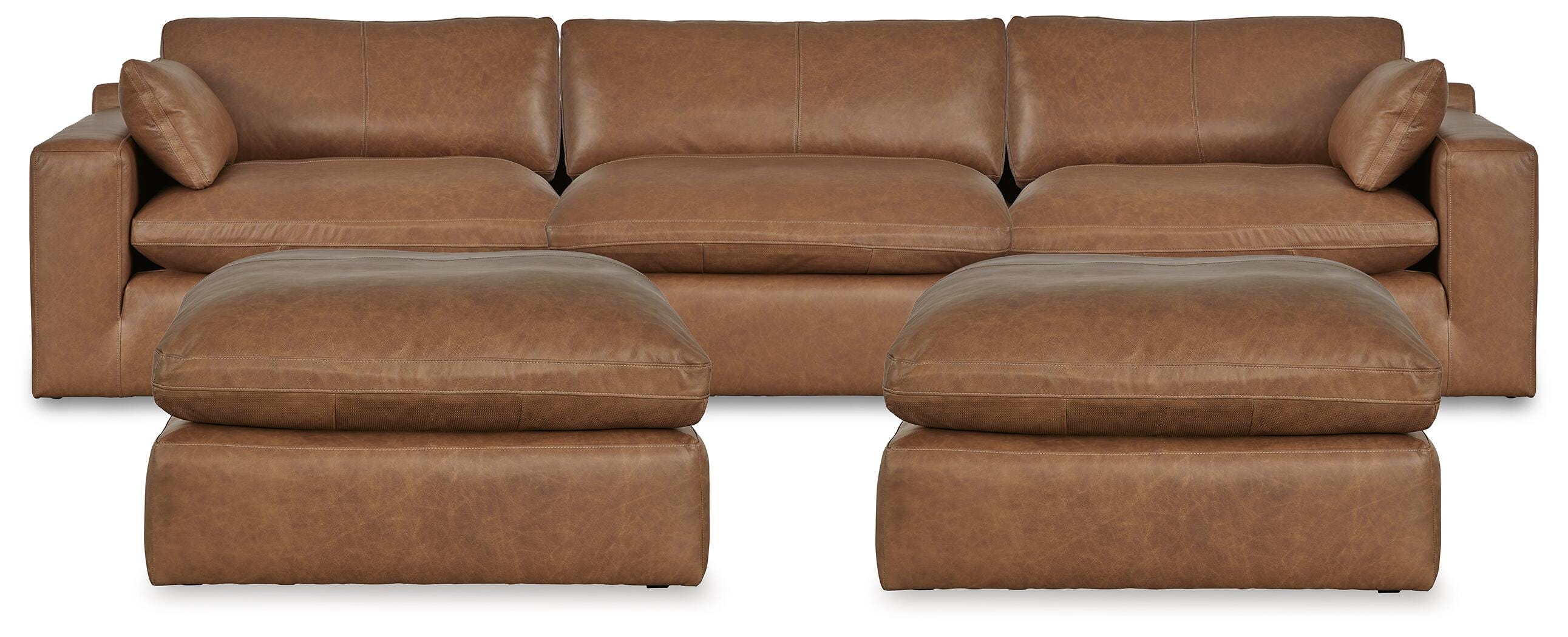 J&M Furniture - Ashley Furniture - Emilia 3-Piece Sectional and 2 Ottomans - 3-Piece Sectional and 2 Ottomans - 30901U2