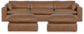 J&M Furniture - Ashley Furniture - Emilia 3-Piece Sectional and 2 Ottomans - 3-Piece Sectional and 2 Ottomans - 30901U2