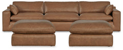 J&M Furniture - Ashley Furniture - Emilia 3-Piece Sectional and 2 Ottomans - 3-Piece Sectional and 2 Ottomans - 30901U2