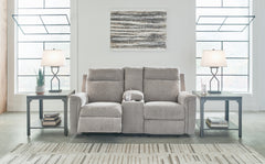 J&M Furniture - Ashley Furniture - Barnsana Power Reclining Loveseat with Console - DBL REC PWR Loveseat w/Console - 3320196