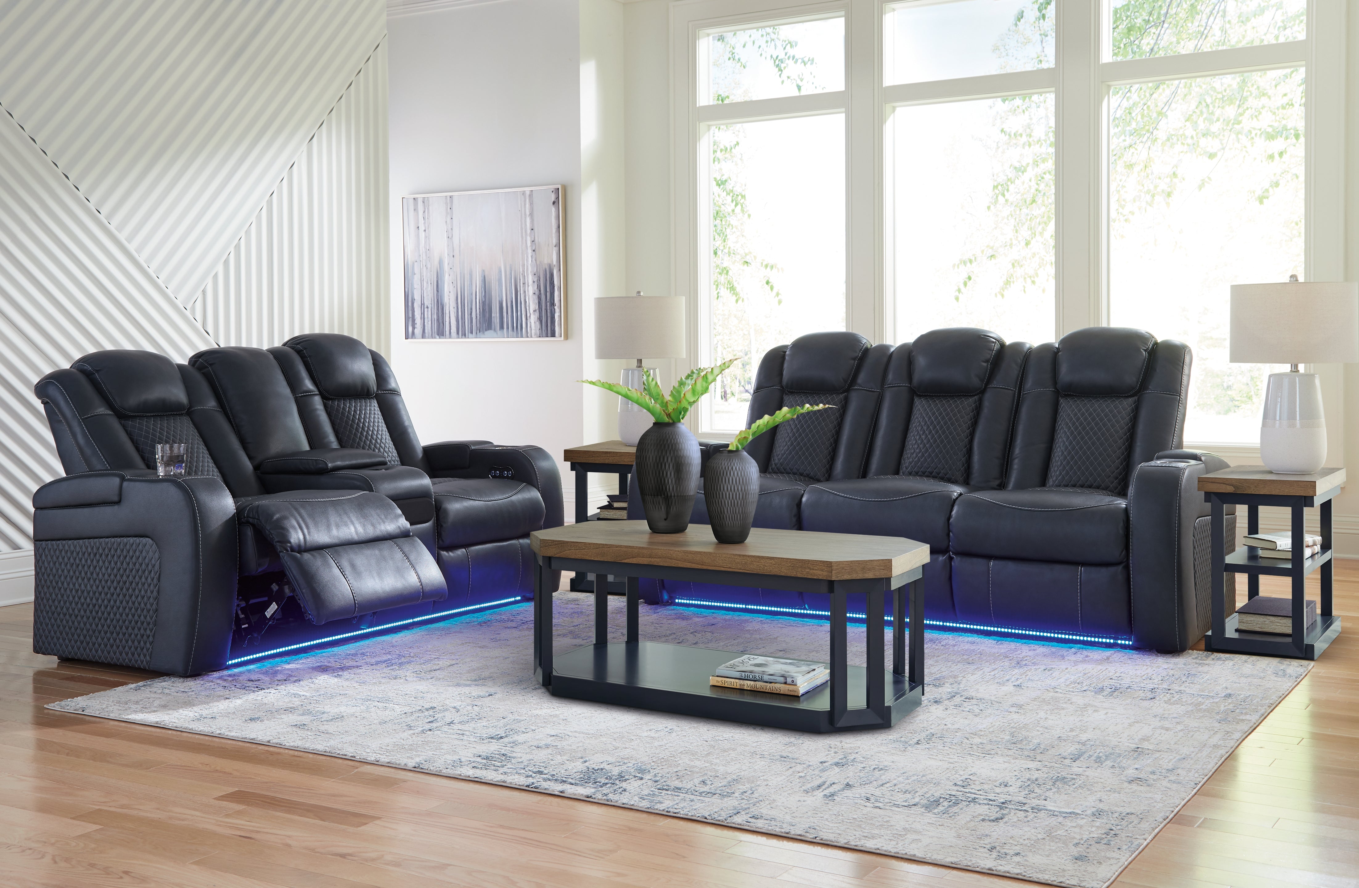 J&M Furniture - Ashley Furniture - Fyne-Dyme Power Reclining Sofa, Loveseat and Recliner - Power Reclining Sofa, Loveseat and Recliner - 36603U2