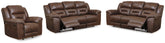 J&M Furniture - Ashley Furniture - Stoneland 2 Reclining Sofas and Recliner - 2 Reclining Sofas and Recliner - 39904U8