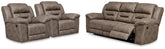 J&M Furniture - Ashley Furniture - Stoneland Reclining Sofa and 2 Recliners - Reclining Sofa and 2 Recliners - 39905U8