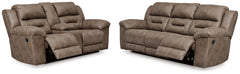 J&M Furniture - Ashley Furniture - Stoneland Reclining Sofa and Power Reclining Loveseat - Reclining Sofa and Power Reclining Loveseat - 39905U4