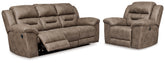 J&M Furniture - Ashley Furniture - Stoneland Reclining Sofa and Power Recliner - Reclining Sofa and Power Recliner - 39905U7