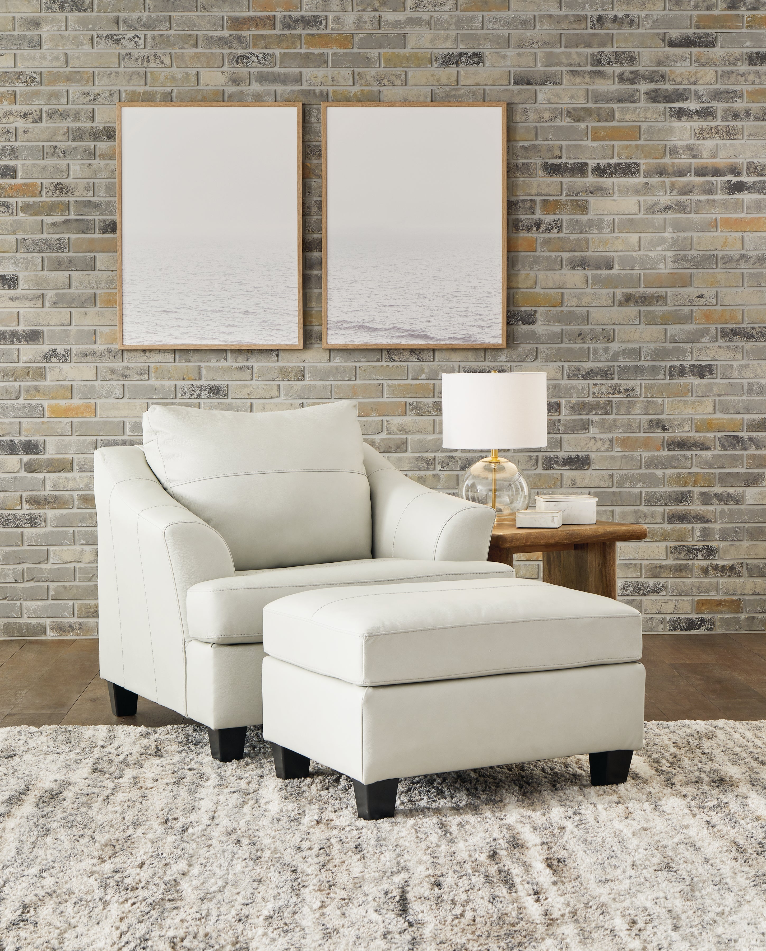 J&M Furniture - Ashley Furniture - Genoa Oversized Chair and Ottoman - Oversized Chair and Ottoman - 47704U3