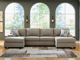 J&M Furniture - Ashley Furniture - Newellen 3-Piece Sectional with Double Chaise - RAF 3-Piece Sectional with Double Chaise - 48404S3