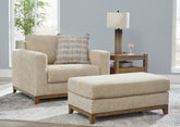 J&M Furniture - Ashley Furniture - Parklynn Oversized Chair and Ottoman - Oversized Chair and Ottoman - 48902U2