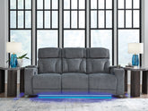 J&M Furniture - Ashley Furniture - Studio Cave Power Reclining Sofa - PWR REC Sofa with ADJ Headrest - PC4980215