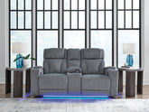 J&M Furniture - Ashley Furniture - Studio Cave Power Reclining Loveseat with Console - PWR REC Loveseat/CON/ADJ HDRST - PC4980218