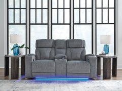 J&M Furniture - Ashley Furniture - Studio Cave Power Reclining Loveseat with Console - PWR REC Loveseat/CON/ADJ HDRST - PC4980218