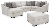 J&M Furniture - Ashley Furniture - Koralynn 3-Piece Sectional and Oversized Accent Ottoman - 3-Piece Sectional and Oversized Accent Ottoman - 54102U1