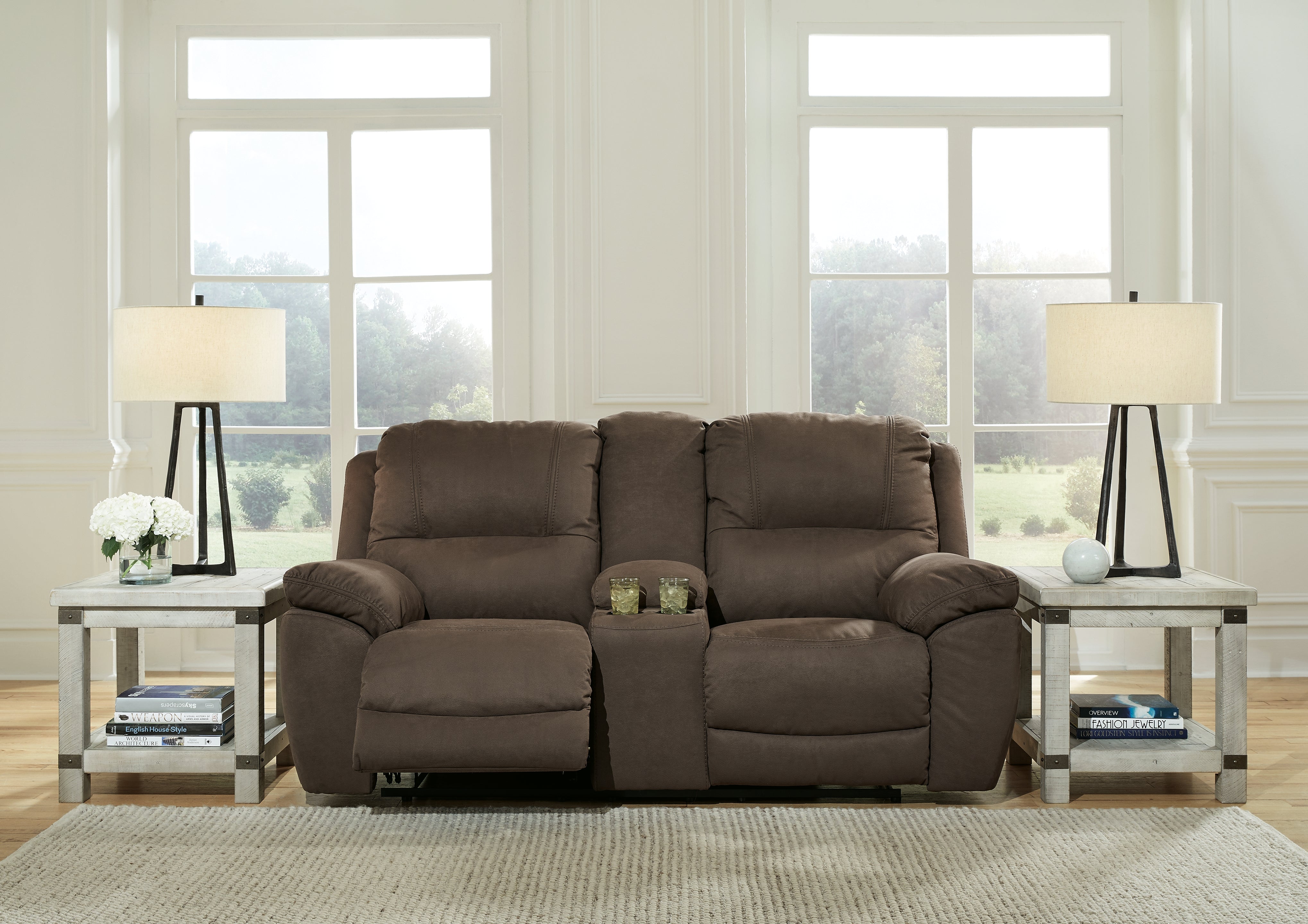 J&M Furniture - Ashley Furniture - Next-Gen Gaucho Reclining Loveseat with Console - DBL Rec Loveseat w/Console - 5420494