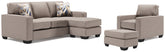 J&M Furniture - Ashley Furniture - Greaves Sofa Chaise, Chair, and Ottoman - Sofa Chaise, Chair, and Ottoman - 55104U3