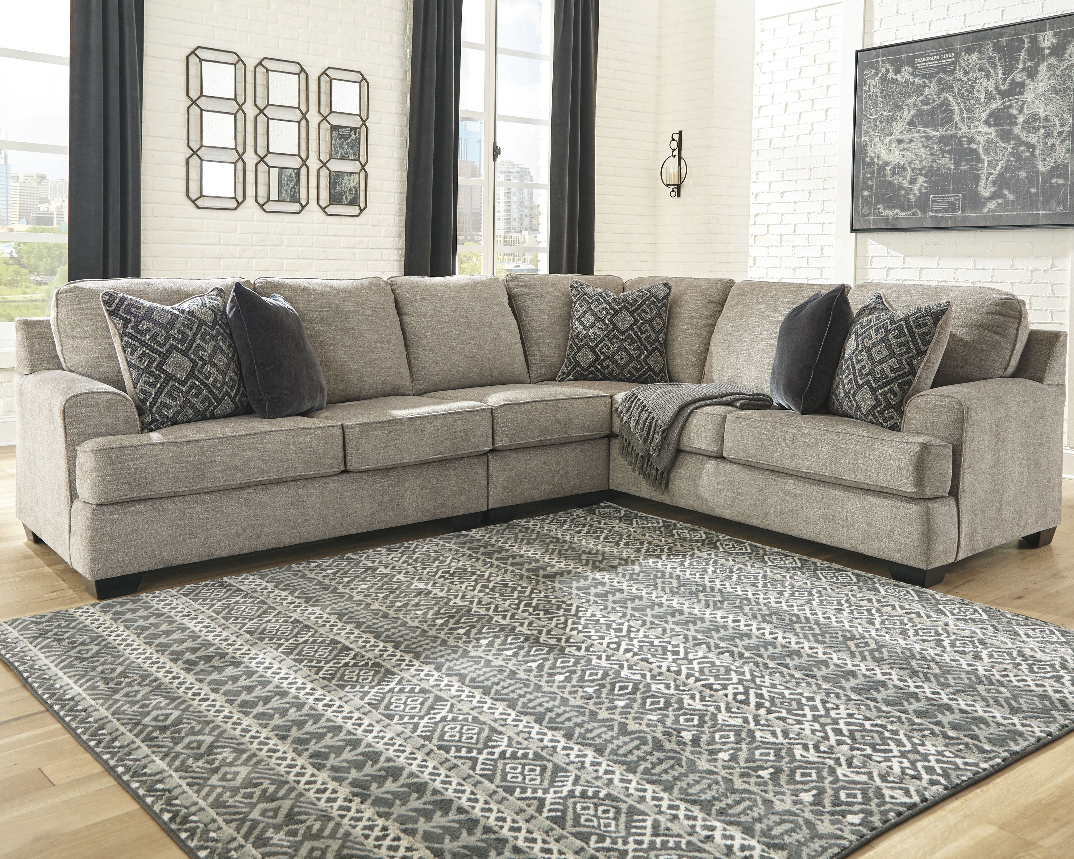 J&M Furniture - Ashley Furniture - Bovarian 3-Piece Sectional - RAF 3-Piece Sectional - 56103S2
