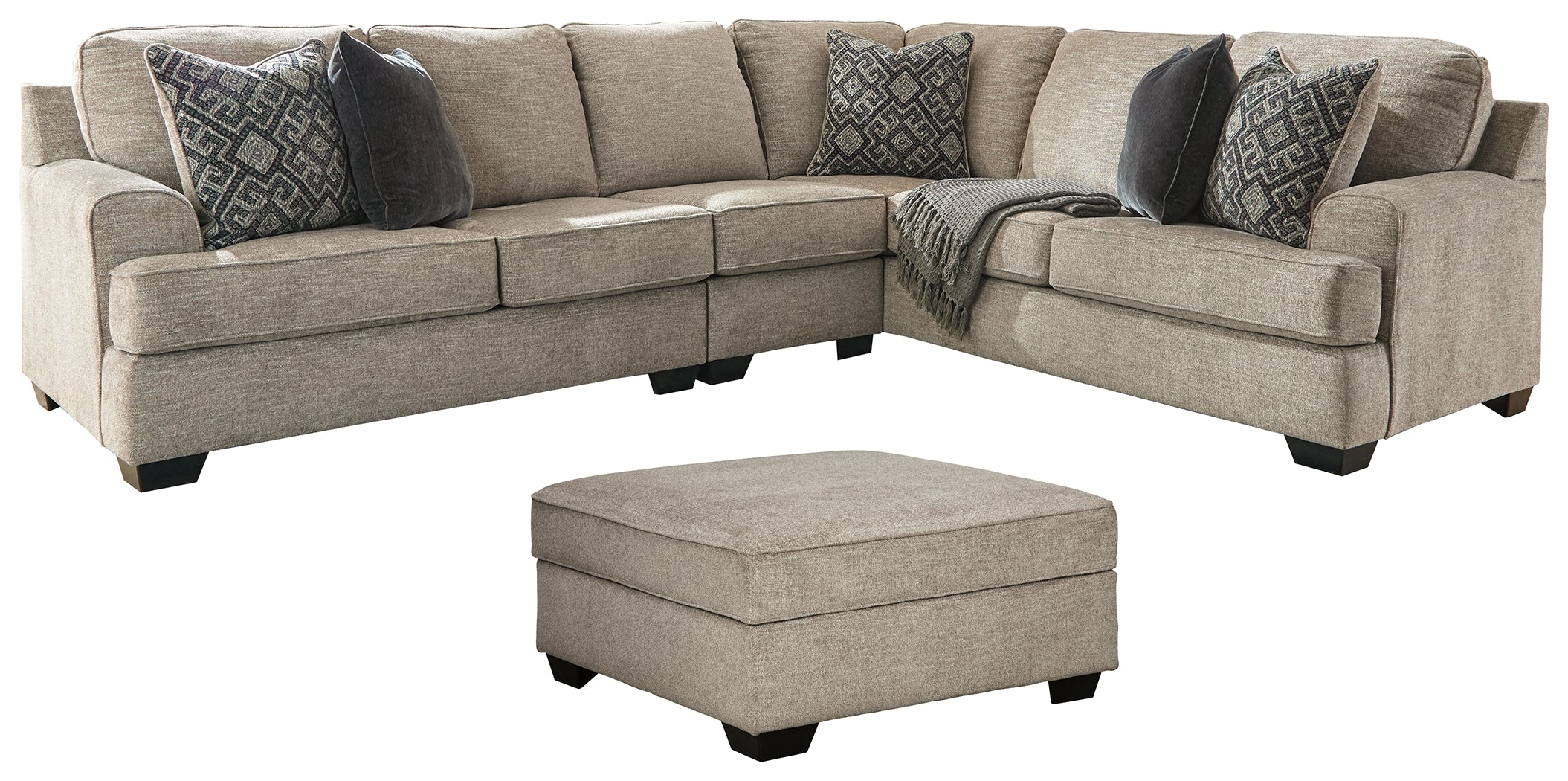 J&M Furniture - Ashley Furniture - Bovarian 3-Piece Sectional with Ottoman - 3-Piece Sectional with Ottoman - 56103U2