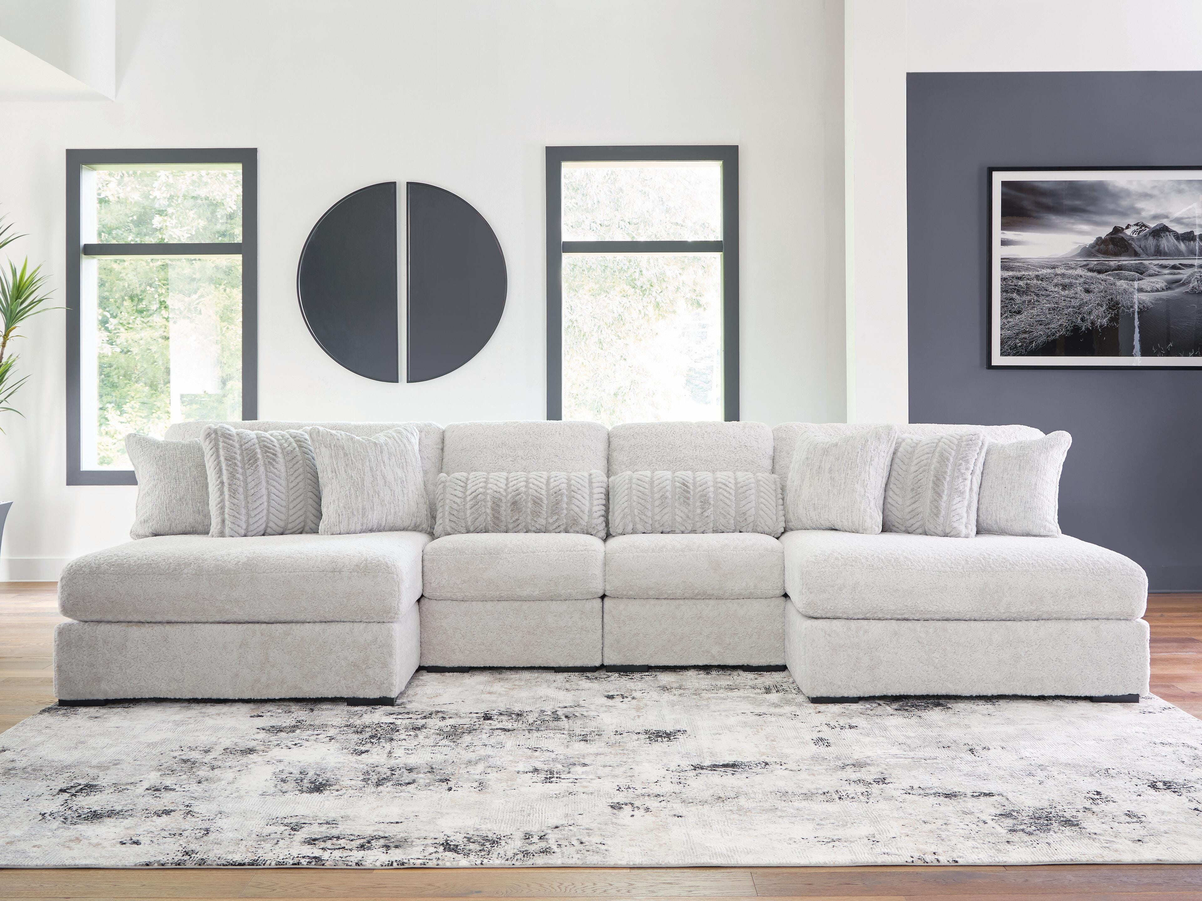 J&M Furniture - Ashley Furniture - Cuddle Plush 4-Piece Sectional with Chaise - 4-Piece Sectional with Chaise - PC59106S4