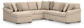 J&M Furniture - Ashley Furniture - LadyMae 5-Piece Sectional with Chaise - RAF 5-Piece Sectional with Chaise - 59404S8