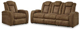 J&M Furniture - Ashley Furniture - Wolfridge Power Reclining Sofa and Power Recliner - Power Reclining Sofa and Power Recliner - 60703U3