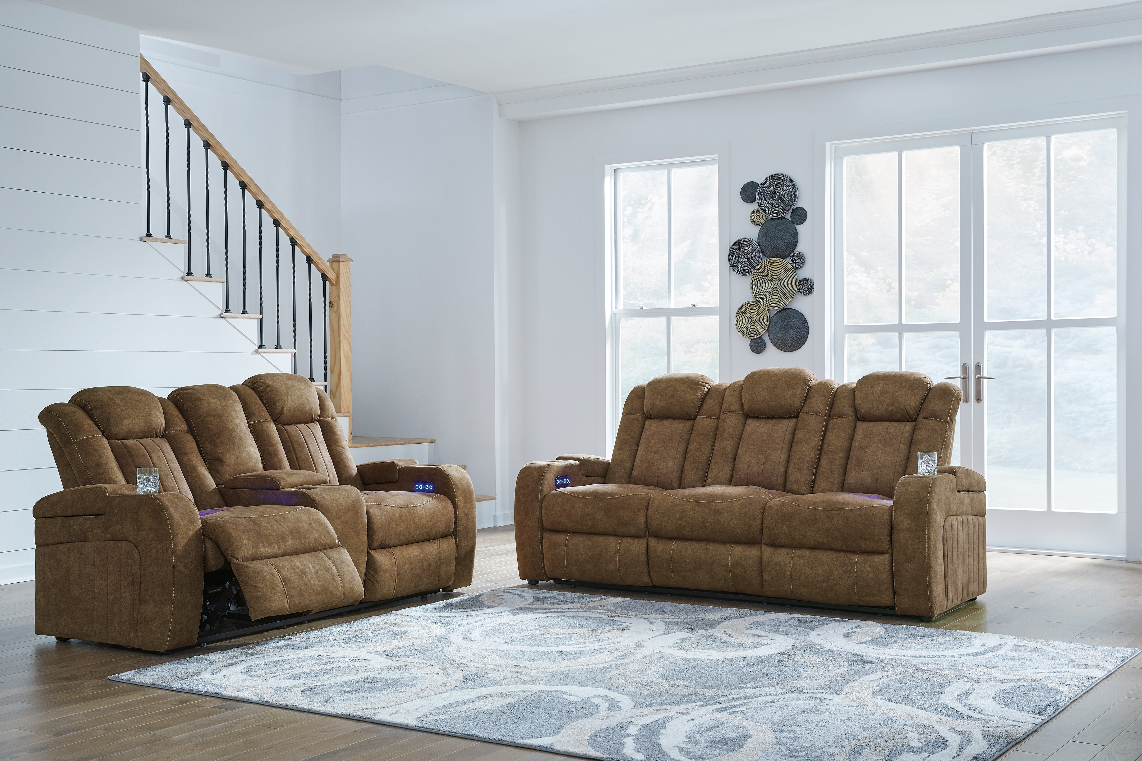 J&M Furniture - Ashley Furniture - Wolfridge Power Reclining Sofa and Loveseat - Power Reclining Sofa and Loveseat - 60703U1