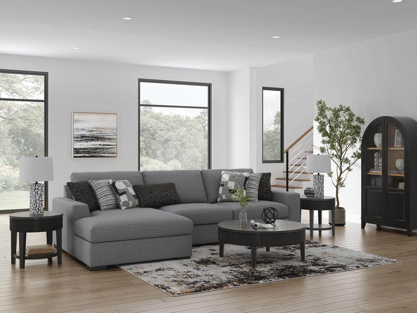 J&M Furniture - Ashley Furniture - Bealton 3-Piece Sectional with Chaise - RAF 3-Piece Sectional with Chaise - 61305S4