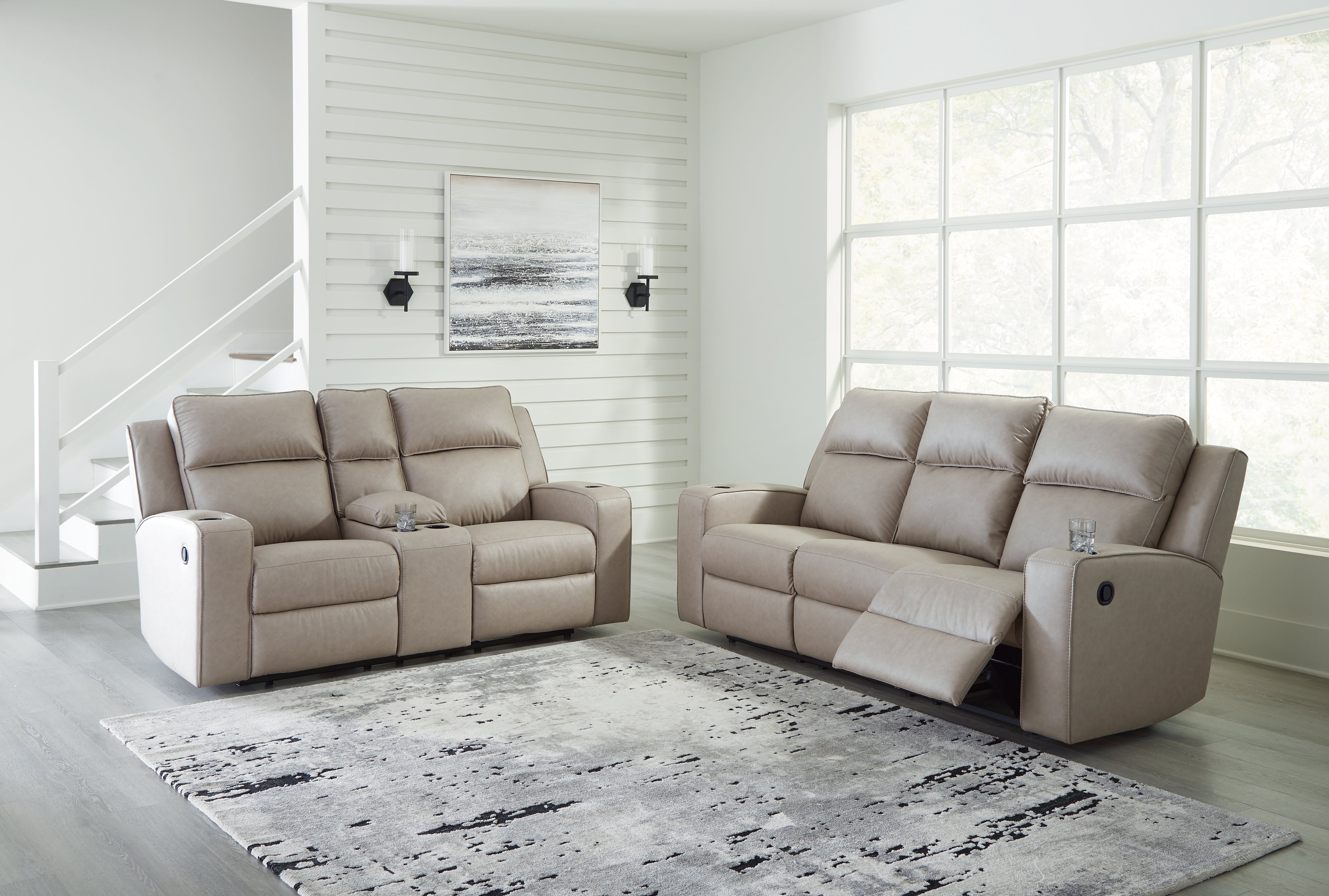 J&M Furniture - Ashley Furniture - Lavenhorne Reclining Sofa and Loveseat - Reclining Sofa and Loveseat - 63307U1
