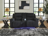 J&M Furniture - Ashley Furniture - Forest Lake Power Reclining Loveseat with Console - PWR REC Loveseat/CON/ADJ HDRST - PC6420218