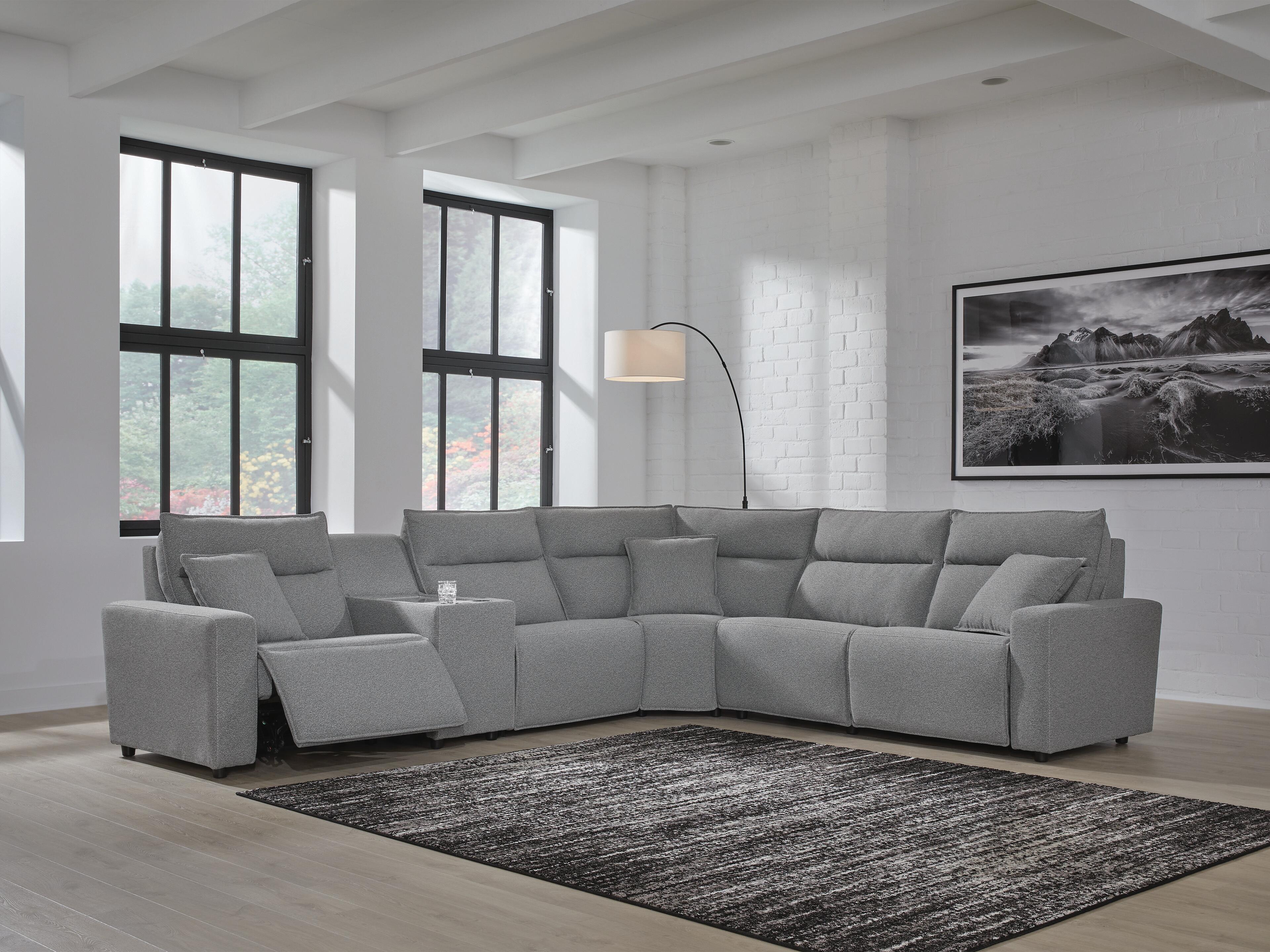 J&M Furniture - Ashley Furniture - Modmax II 6-Piece Power Reclining Sectional with Console - 6-Piece Power Reclining Sectional with Console - 65906S10