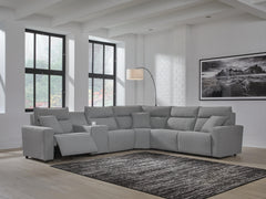 J&M Furniture - Ashley Furniture - Modmax II 6-Piece Power Reclining Sectional with Console - 6-Piece Power Reclining Sectional with Console - 65906S10