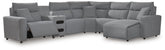 J&M Furniture - Ashley Furniture - Modmax II 6-Piece Reclining Sectional with Chaise and Audio Console - 6-Piece Reclining Sectional with Chaise and Audio Console - 65906S28