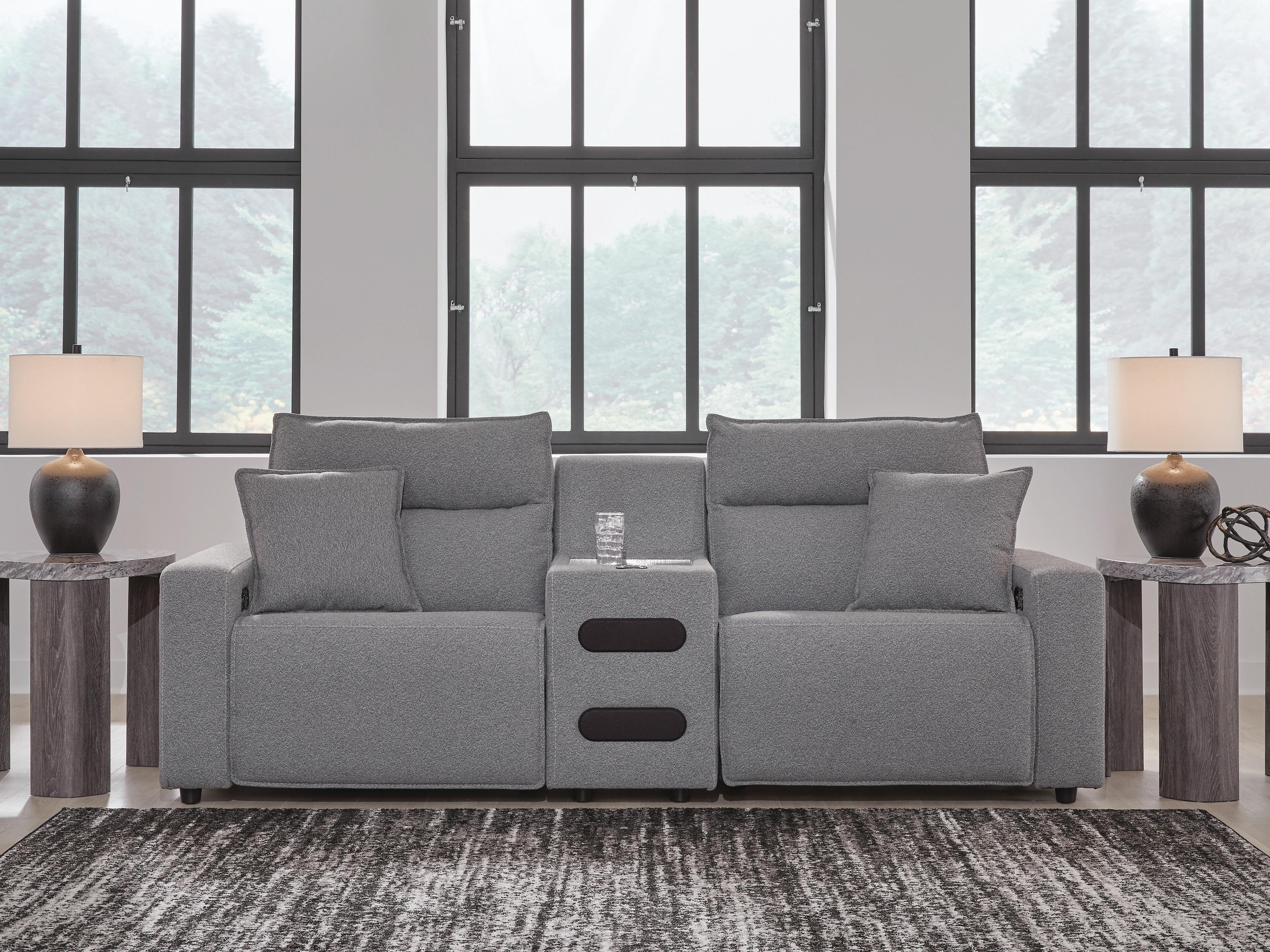 J&M Furniture - Ashley Furniture - Modmax II 3-Piece Power Reclining Sectional with Audio Console - 3-Piece Power Reclining Sectional with Audio Console - 65906S2