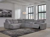 J&M Furniture - Ashley Furniture - Modmax II 6-Piece Power Reclining Sectional with Chaise and Console - 6-Piece Power Reclining Sectional with Chaise and Console - 65906S19