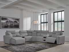 J&M Furniture - Ashley Furniture - Modmax II 7-Piece Power Reclining Sectional with Chaise and Audio Consoles - 7-Piece Power Reclining Sectional with Chaise and Audio Consoles - 65906S20