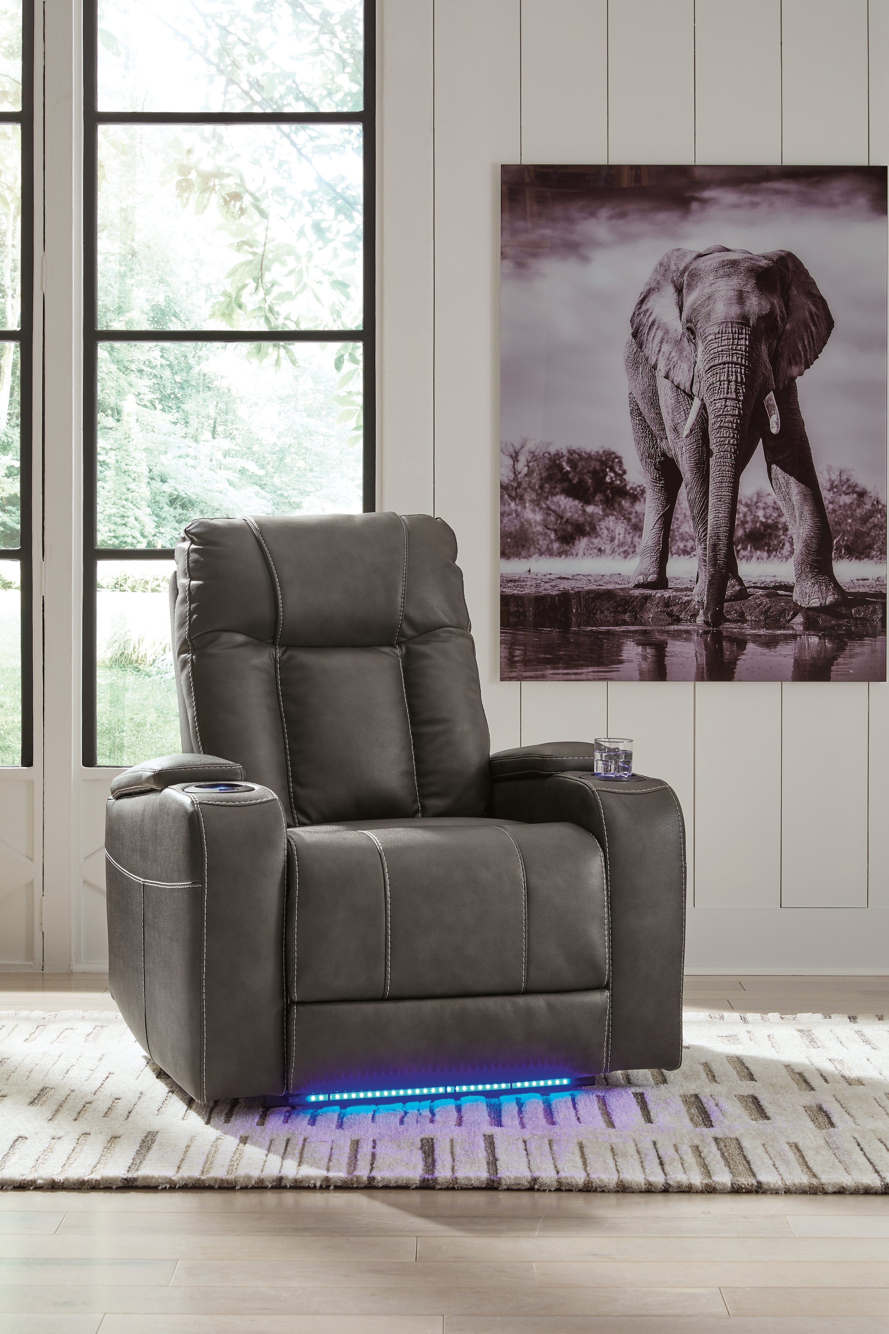 J&M Furniture - Ashley Furniture - Feazada Power Recliner - PWR Recliner/ADJ Headrest - 6620513