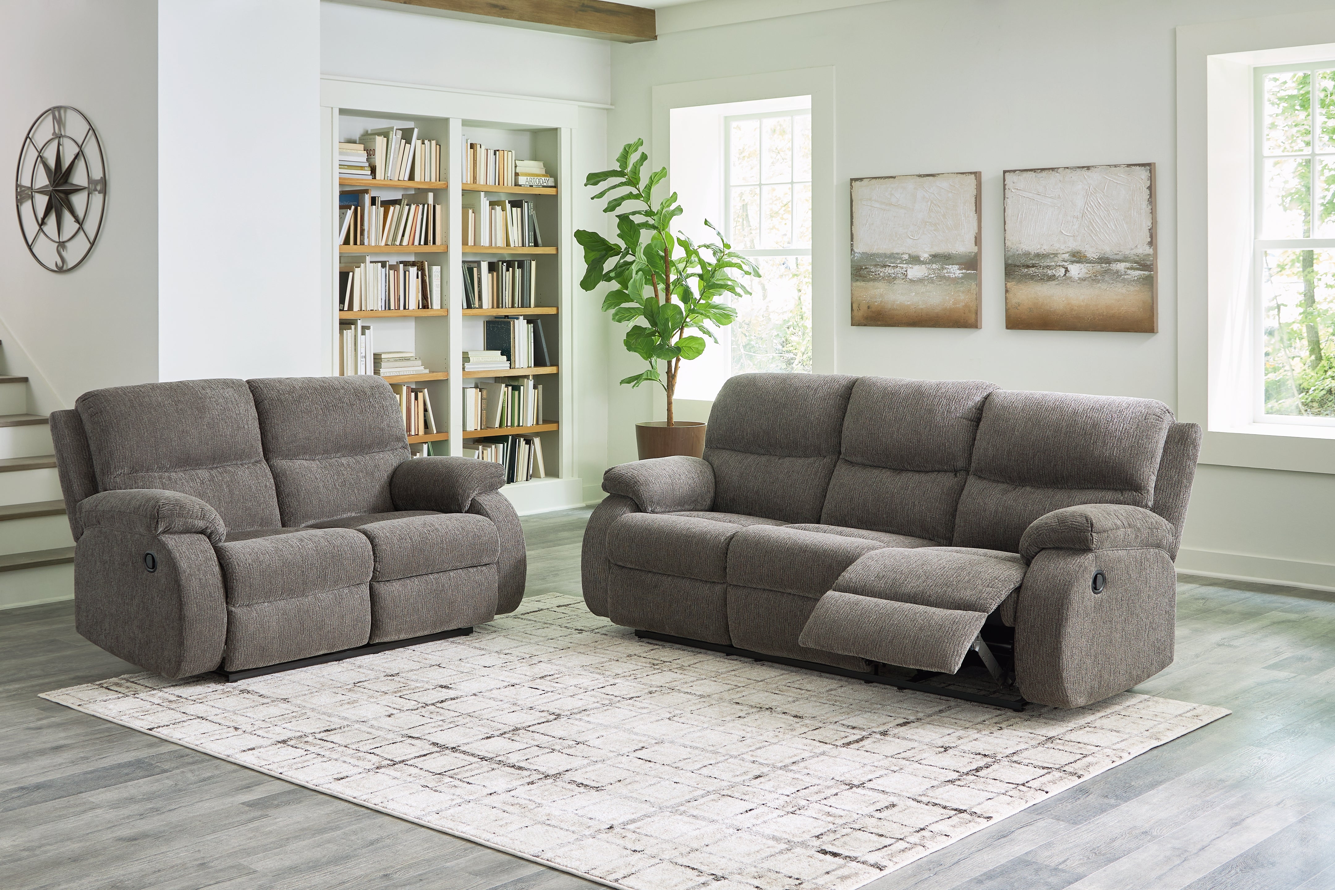 J&M Furniture - Ashley Furniture - Scranto Reclining Sofa and Loveseat - Reclining Sofa and Loveseat - 66502U1