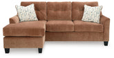 J&M Furniture - Ashley Furniture - Amity Bay Sofa Chaise Sleeper, 2 Chairs and 2 Ottomans - Sofa Chaise Sleeper, 2 Chairs and 2 Ottomans / Clay - 67204U4